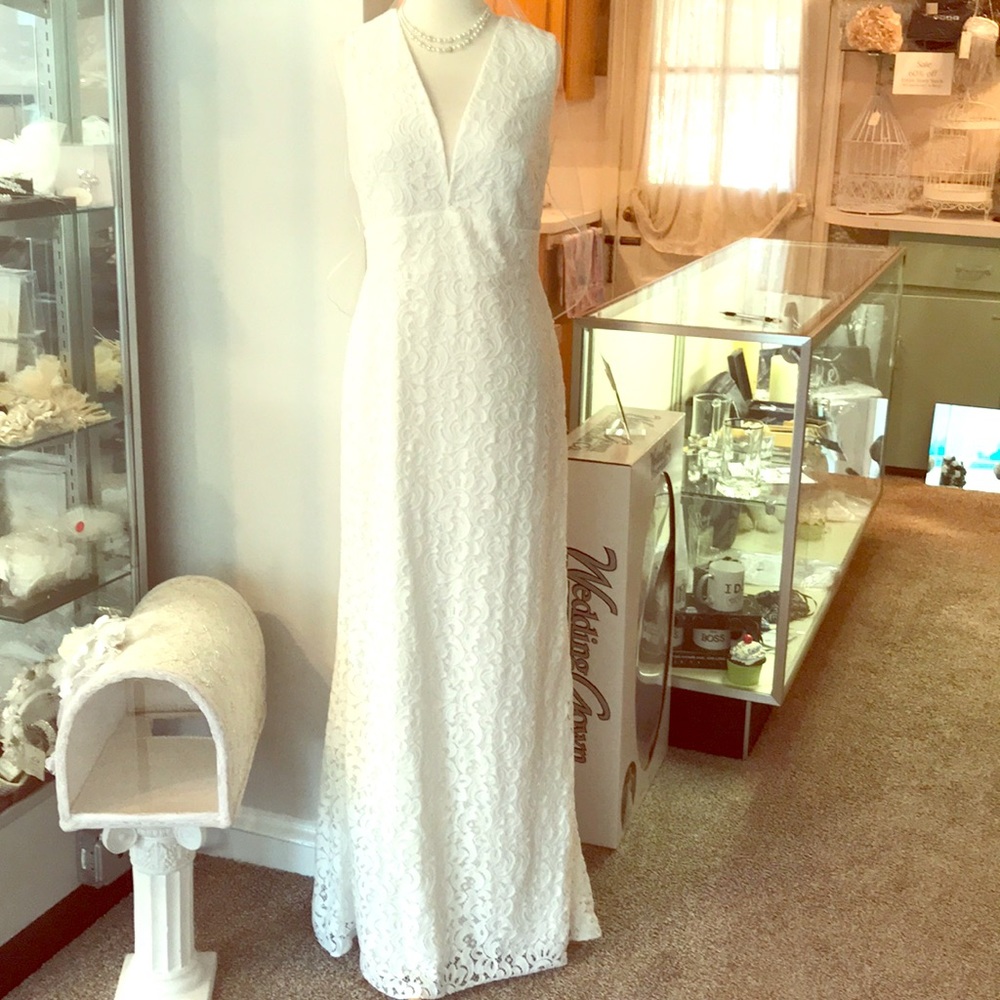 Lela Rose Ivory Sample Dress size 12.